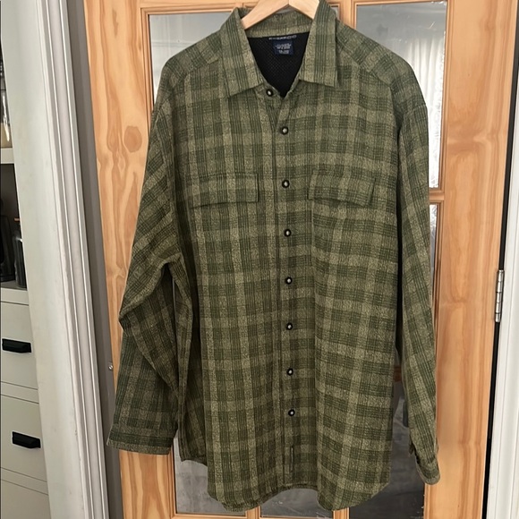 Exofficio Green Lightweight Plaid Shirt Jacket Shacket XXL - Picture 1 of 6